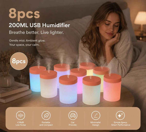 8 Pack USB Humidifier Pink, Office Holiday Gift Pack In Australia - Darrahopens