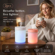 2 Pack White & Pink USB Humidifier Mix Pair In Australia - Darrahopens
