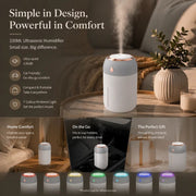 USB Colour Light Mini Humidifier 330ML Grey, Stocking Filler Gift In Australia - Darrahopens