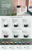 USB Colour Light Mini Humidifier 330ML Grey, Stocking Filler Gift In Australia - Darrahopens