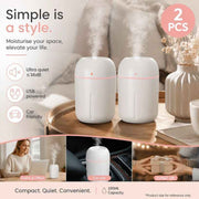 2 Pack Water Drop Humidifier 330ML White, Home Decor Pack In Australia - Darrahopens