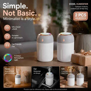 2 Pack Colour Light Humidifier 330ML Grey, Car Xmas Gift Set In Australia - Darrahopens