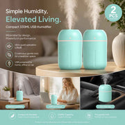2 Pack Water Drop Humidifier 330ML Green, Mixed Holiday Pack In Australia - Darrahopens
