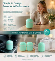 2 Pack Water Drop Humidifier 220ML Green, Office Gift Pair In Australia - Darrahopens