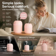 2 Pack Water Drop Humidifier Pink 220ML+330ML Combo, Holiday Present In Australia - Darrahopens
