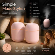 2 Pack Water Drop Humidifier Nordic Pink, Xmas Gift Pair In Australia - Darrahopens