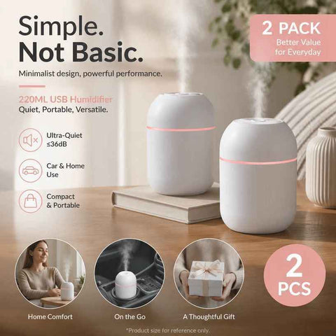 2 Pack Water Drop Humidifier Glacier White, Festive Gift Set In Australia - Darrahopens