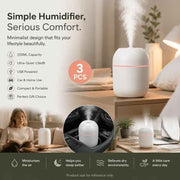 3 Pack Water Drop Humidifier Glacier White, Bedroom Xmas Bundle In Australia - Darrahopens