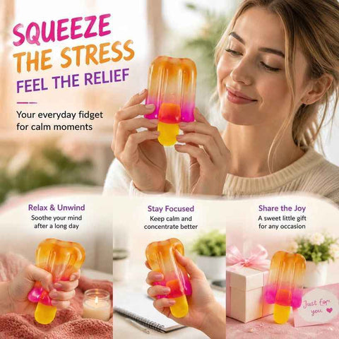 Slow Rise Popsicle Squishy Orange, Lift Low Mood, Party Gift In Australia - Darrahopens