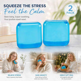 2 Pack Blue Ice Cube Squishy, Double Squeeze To Relieve Work Stress, Xmas Pair In Australia - Darrahopens