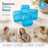 4 Pack Blue Ice Cube Squishy, Multiple Squish For Long Lasting Stress Relief, Xmas Gift In Australia - Darrahopens