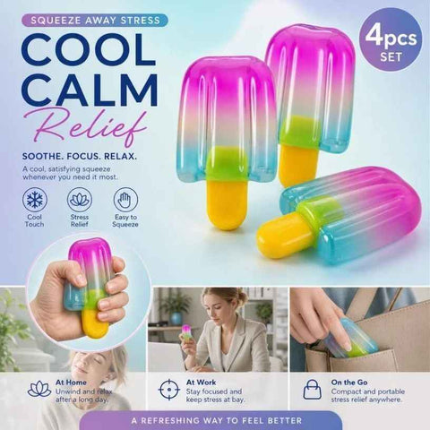 4 Pack Blue Popsicle Squishy, Assorted Squish To Calm Overthinking, Party Pack In Australia - Darrahopens