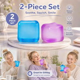 2 Pack Blue & Purple Ice Cube Squishy Mix, Dual Tones For Mood Adjustment, Stress Pair In Australia - Darrahopens