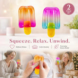 2 Pack Orange & Blue Popsicle Squishy Mix, Cool Warm Tones To Calm Nerves, Stocking Pair In Australia - Darrahopens