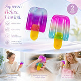 2 Pack Purple & Blue Popsicle Squishy Mix, Cool Dual Shades To Clear Anxious Thoughts, Party Pair In Australia - Darrahopens