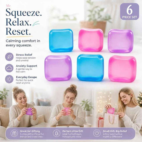6 Pack Ice Cube Squishy Assorted Colors, Abundant Squish To Alleviate Persistent Stress, Holiday Bundle In Australia - Darrahopens