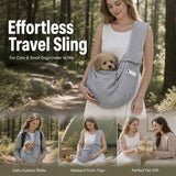 Breathable Cat Carrier Up To 16.5lbs, Grey With Phone Pocket, Stress-Free Outdoor Trip Pet Gift In Australia - Darrahopens