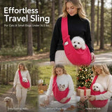 Breathable Cat Carrier Up To 16.5lbs, Bright Red With Phone Pocket, Standout Outdoor Carry Bag In Australia - Darrahopens