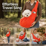 Breathable Cat Carrier Up To 16.5lbs, Orange With Phone Pocket, Lively Fun Outdoor Companion In Australia - Darrahopens