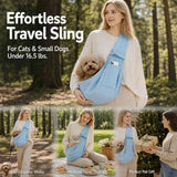 Breathable Cat Carrier Up To 16.5lbs, Light Blue With Phone Pocket, Fresh Refreshing Outdoor Bag In Australia - Darrahopens