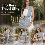 Solid Color Cat Carrier Up To 16.5lbs, Grey With Phone Pocket, Clean Minimal Outdoor Buddy In Australia - Darrahopens