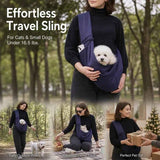 Solid Color Cat Carrier Up To 16.5lbs, Dark Blue With Phone Pocket, Calming Muted Travel Carrier In Australia - Darrahopens