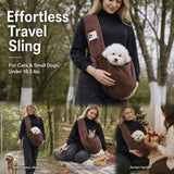 Solid Color Cat Carrier Up To 16.5lbs, Coffee With Phone Pocket, Mellow Low-Key Trip Bag In Australia - Darrahopens