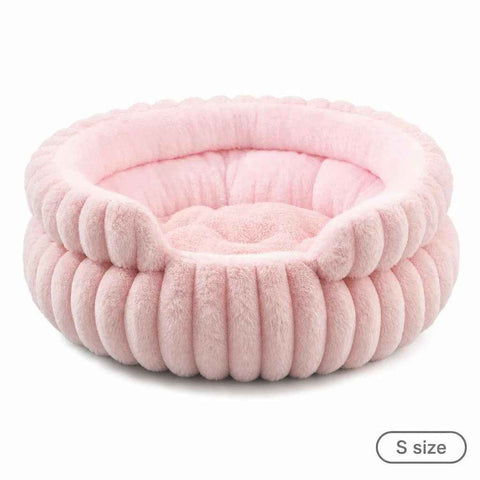 Cozy Four Season Notch Dog Bed, Pink M Size, Perfect Pet Relaxation Gift In Australia - Darrahopens