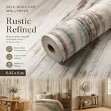 Self Adhesive Wood Wallpaper 0.45x6M, Brown Yellow Wood Texture, Warm Indoor Decor In Australia - Darrahopens