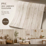 Self Adhesive Background Wallpaper 0.45x6M, Ivory Yellow Wood Grain, Cozy House Renovation In Australia - Darrahopens