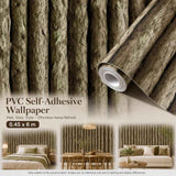 Self Adhesive Vintage Wall Covering 0.45x6M, Whole Log Wood Grain, Rustic Shop Backdrop In Australia - Darrahopens