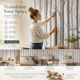 Self Adhesive PVC Wall Decal 0.45x6M, Birch Wood Texture, Natural Home Upgrade In Australia - Darrahopens