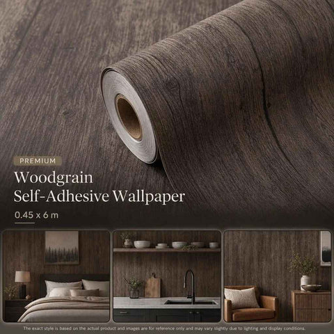 Self Adhesive Retro Wood Wall Covering 0.45x6M, Light Brown Wood Grain, Multi-Scene DIY Sticker In Australia - Darrahopens