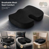Memory Foam Seat Cushion 45x36x7, Breathable Mesh Black, Ergonomic Office Hip Support In Australia - Darrahopens