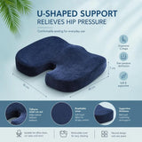Gel Slow Rebound Cushion 45x36x7, Breathable Mesh Blue, Prevent Hip Soreness