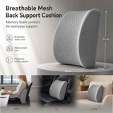 Slow Rebound Waist Cushion 45x36x7, Breathable Mesh Grey, Support Car Lower Back In Australia - Darrahopens