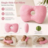 Big Size Pressure Relief Ear Pillow 47x32x10, Pink, Thoughtful Gift For Long Hours Rest In Australia - Darrahopens