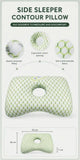 Detachable Washable Liner Ear Pillow 39x28x6, White, Convenient Daily Cleaning