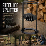 Hand Operated Firewood Splitter Round Base 27cm, Sturdy Outdoor Backyard Wood Cutter In Australia - Darrahopens