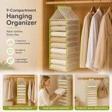 Robust PVC Multi-slot Hanging Clothes Holder, 9 layered sections to sort all trousers neatly, soft Forest Green In Australia - Darrahopens