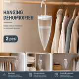 2 Pack White Umbrella Hanging Dehumidifier Boxes, Dual Freshness For Large Wardrobes, Scented Pad To Eliminate Musty Damp Clothing Odours In Australia - Darrahopens