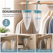 Twin Pack Blue Suspended Closet Moisture Absorbers, Fill Two Separate Storage Zones With Gentle Fragrance, Anti-Mildew For Long-Lasting Cleanliness In Australia - Darrahopens