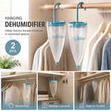 Twin Pack Blue Suspended Closet Moisture Absorbers, Fill Two Separate Storage Zones With Gentle Fragrance, Anti-Mildew For Long-Lasting Cleanliness In Australia - Darrahopens