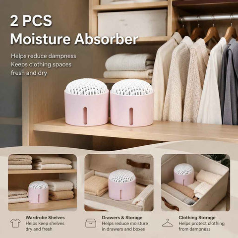 Twin Pack Pink Desktop Dehumidifier Sets, Refresh Two Dressers Or Vanity Cabinets, Each Kit Comes With Desiccant & Fragrance Absorbent Pad In Australia - Darrahopens
