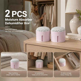 2 Pack Purple Tabletop Anti-Mildew Dry Boxes, Revive Stuffy Office & Bedroom Drawers, Full Matching Desiccant And Scent Sheet Included In Australia - Darrahopens