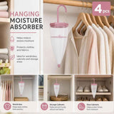 Four Pack Pink Umbrella Hanging Anti-Humidity Caddies, Multi-Zone Closet Makeover, Lovely Scent Eliminates All Damp Musty Odours In Australia - Darrahopens