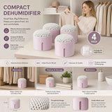 Quad Pack Purple Tabletop Anti-Humidity Containers, Multi-Cabinet Office & Bedroom Solution, Complete Desiccant & Fragrance Sheet Each In Australia - Darrahopens