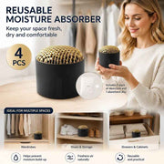 4 Pack Black Mini Tabletop Deodorising Caddies, Sleek Multi-Drawer Organising Bundle, Keep Desktop Cabinets Dry And Pleasantly Scented In Australia - Darrahopens