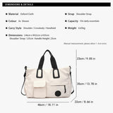 Slim Multi Purpose Sports Duffle Bag, Versatile Daily Travel Shoulder Bag, Grey