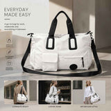 Spacious Lightweight Overnight Carry Bag, Workout & Casual Shoulder Hand Bag, White In Australia - Darrahopens